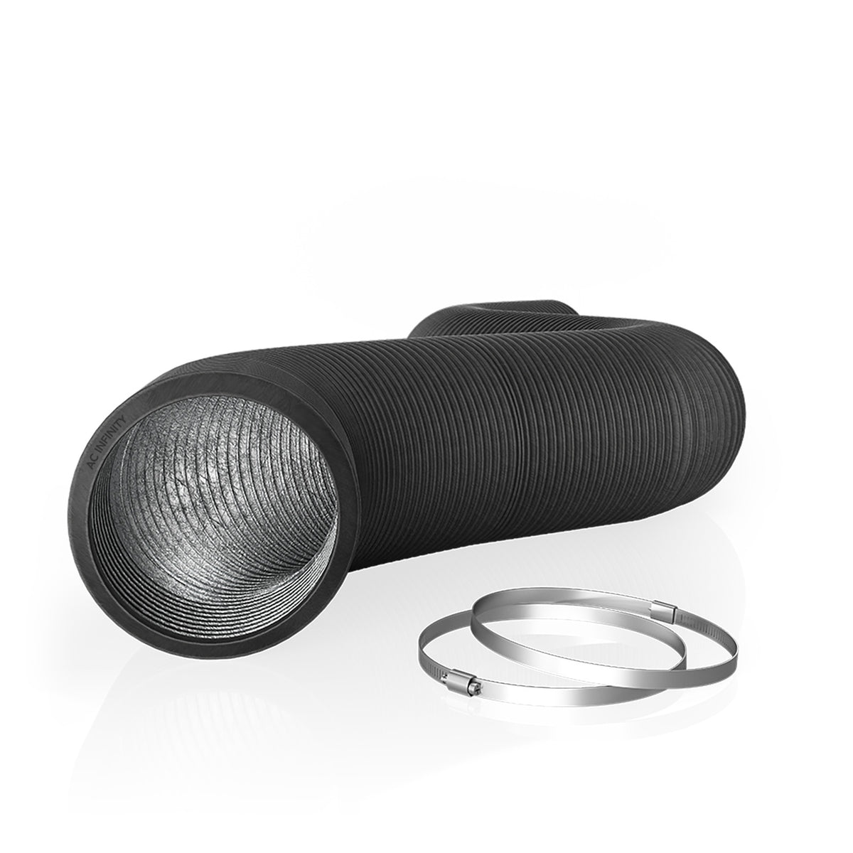 Flexible Ducting 8", Durable Four-Layer Aluminum 25' Long