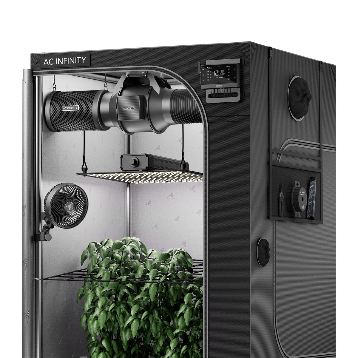 AI Grow Tent System 4x4, Integrated Controls with Dynamic AI, 4-Plant Kit