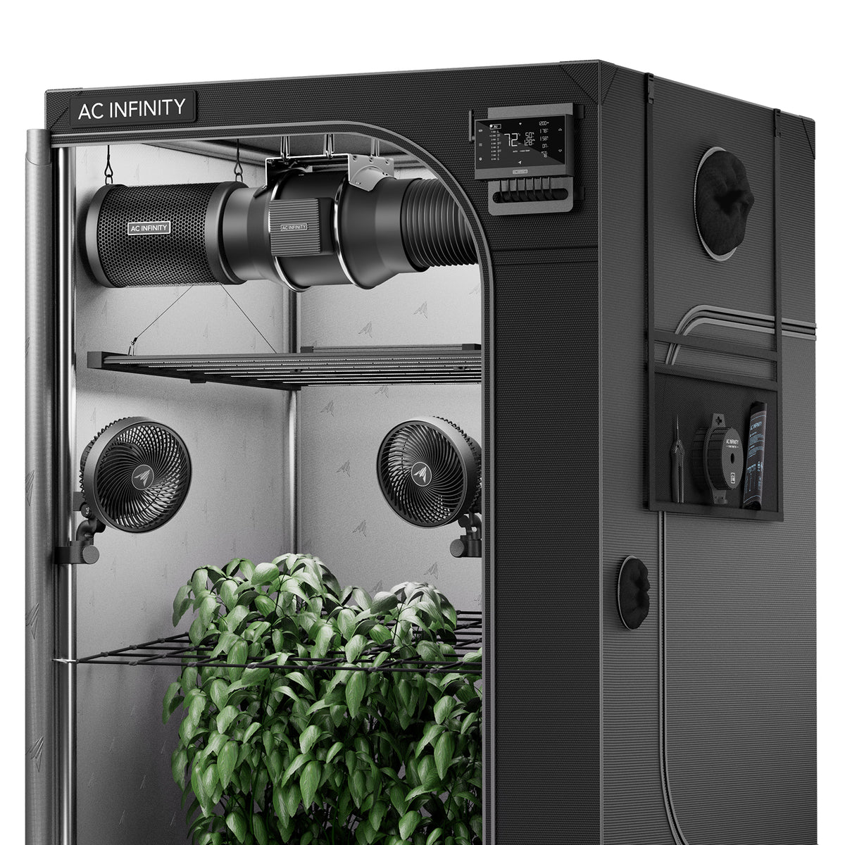 AI Grow Tent System PRO 5x5, Upgraded Lighting and Air Filtration, 6-Plant Kit