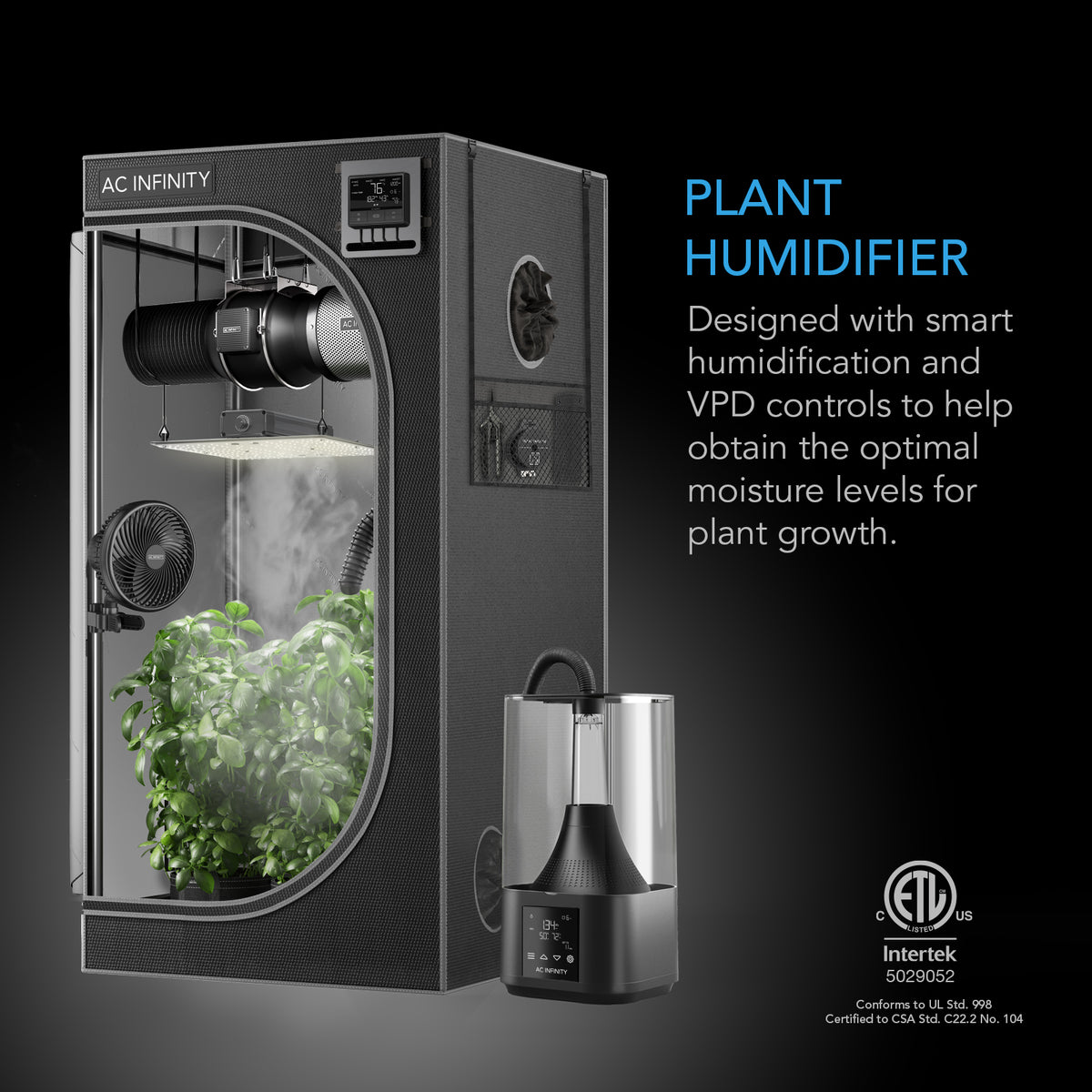 CLOUDFORGE T3, Plant Humidifier 4.5L with VPD Humidity Controls