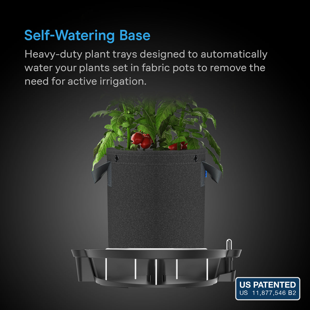 Self-Watering Fabric Pot Base, 4-Pack