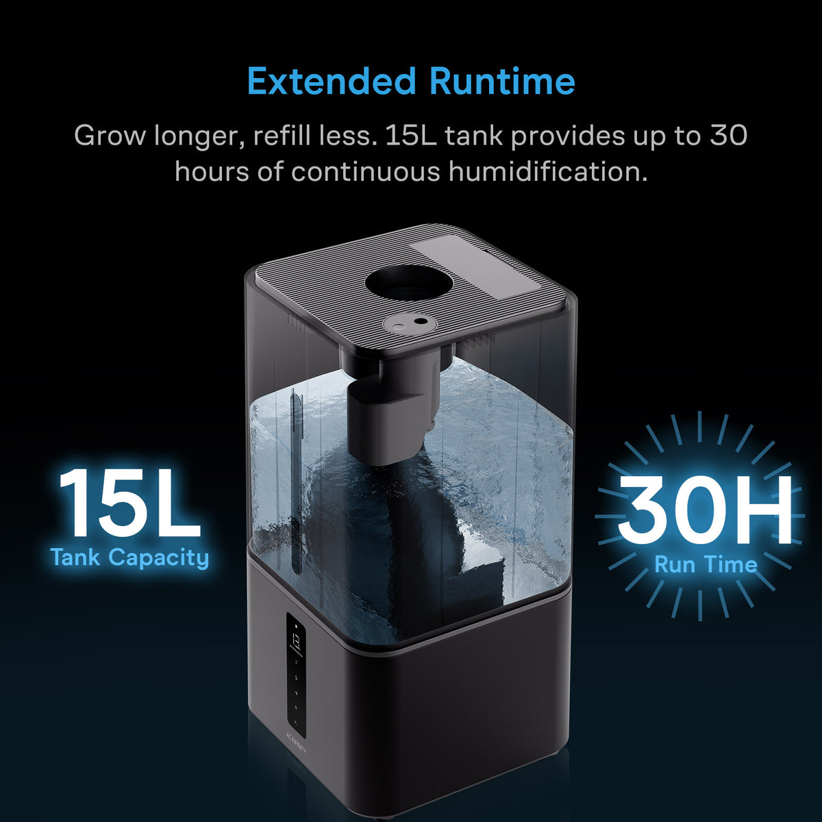 CLOUDFORGE T7, Plant Humidifier, 15L w/ Auto-Fill Valve & VPD Humidity Controls