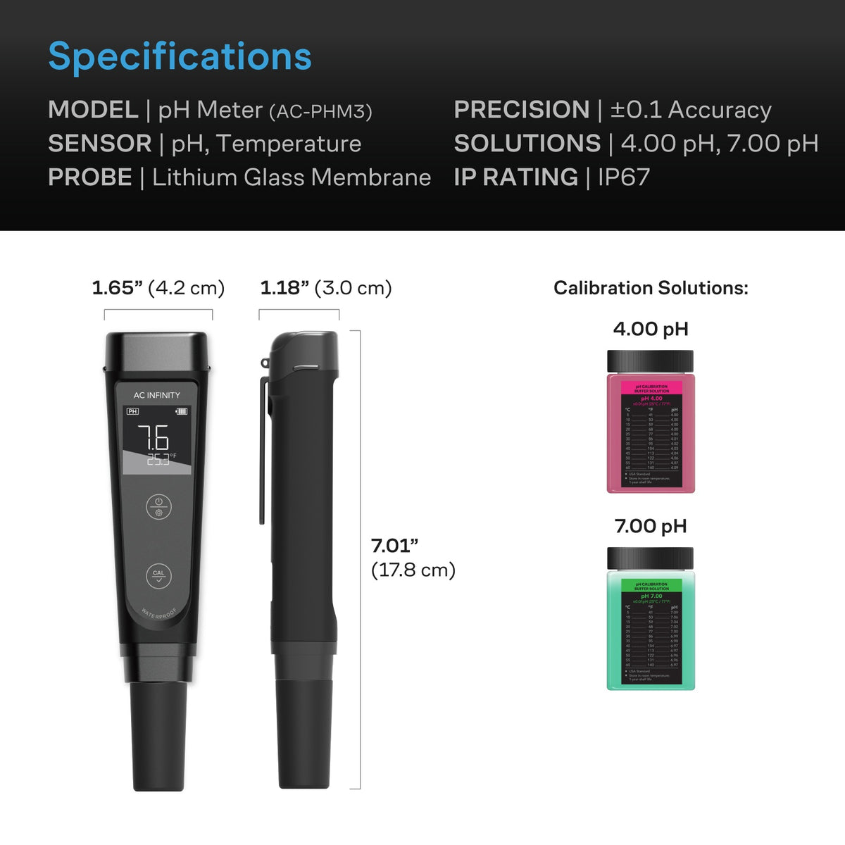 pH Meter Kit, pH Pen Tester for Water