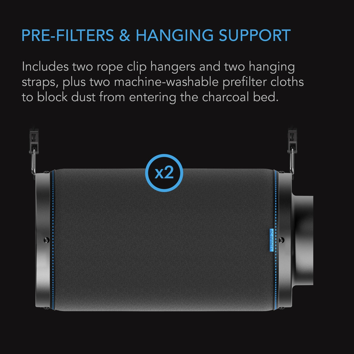 Duct Carbon Filter 4" with Australian Charcoal