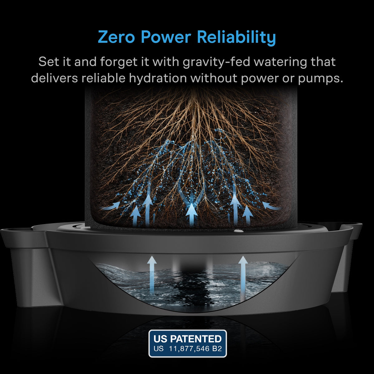 Self-Watering System, 4-Pot Kit,  w/ 13 Gallon Portable Reservoir