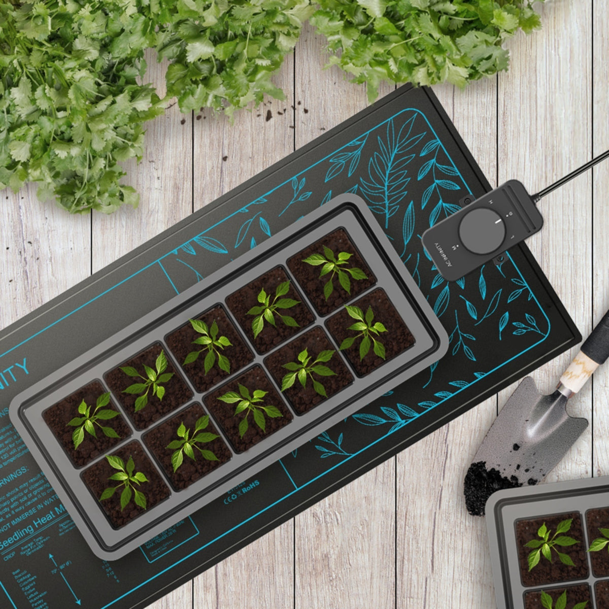 SUNCORE S3, Seedling Heat Mat with Heat Controller, IP-67 Waterproof, 10" x 20.75"