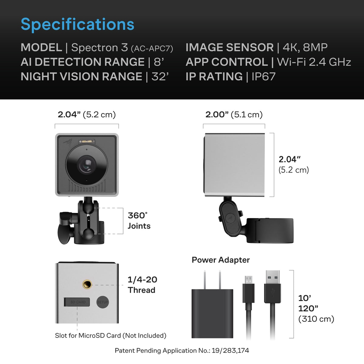 SPECTRON 3, AI-Powered Grow Camera 4K, Advanced Plant Health and Growth Monitoring